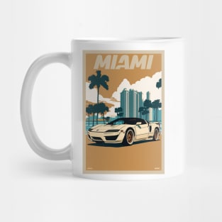 Miami Honda NSX Travel Art Poster Mug